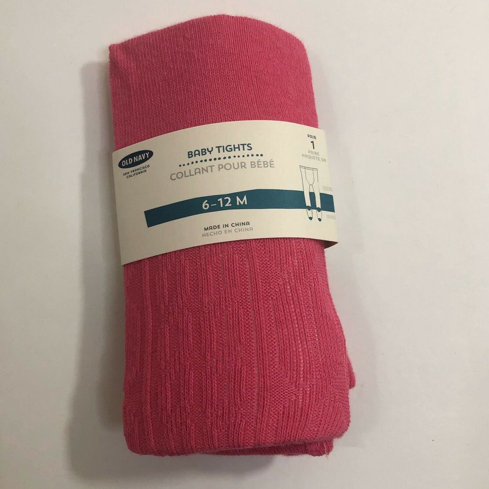 OLD NAVY BABY GIRL PINK WARM TIGHTS 16-12 MONTHS